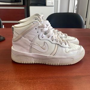 Nike white hi top sneakers size 7